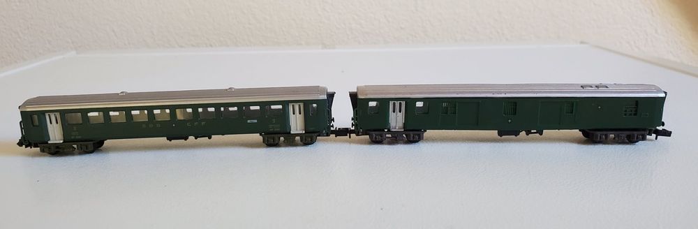 Lot De 2 Wagons Anciens JEP échelle 0 - Postal Et Voyageurs