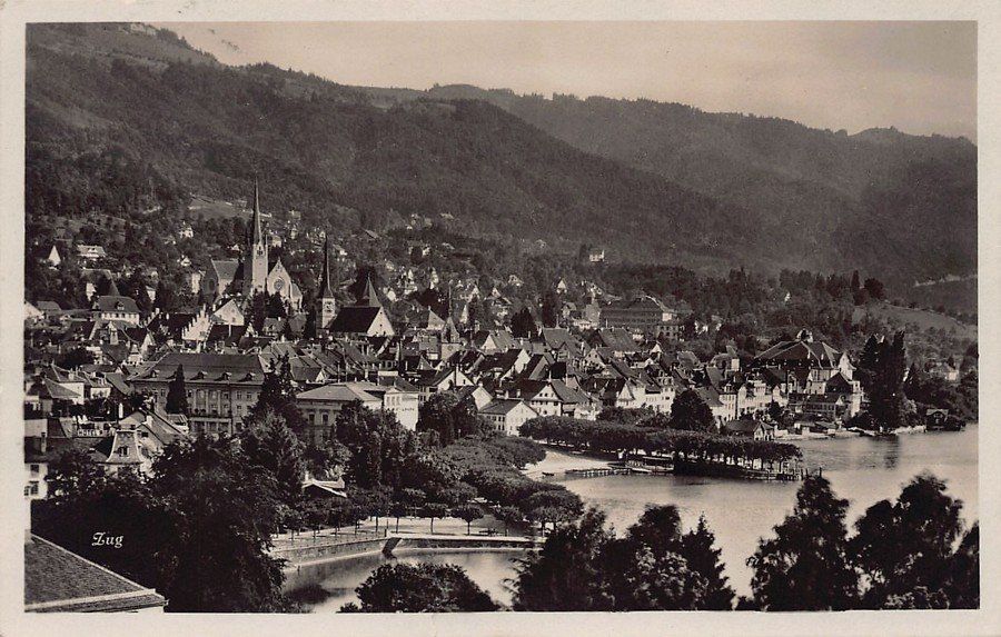 Ansichtskarten: Zug, gelaufen 1930 – Gebraucht aus Frauenfeld von POML