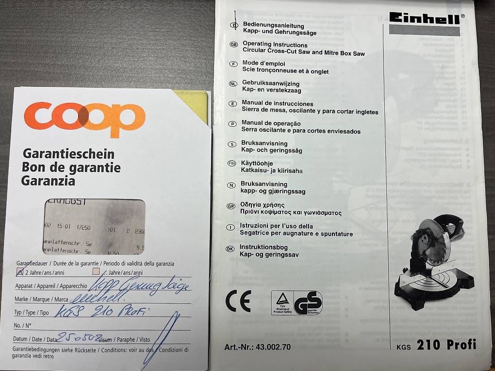 Seghe: Kapp- und Gehrungssäge mit Tisch – Usato da Arisdorf venduto da GFURLER 4
