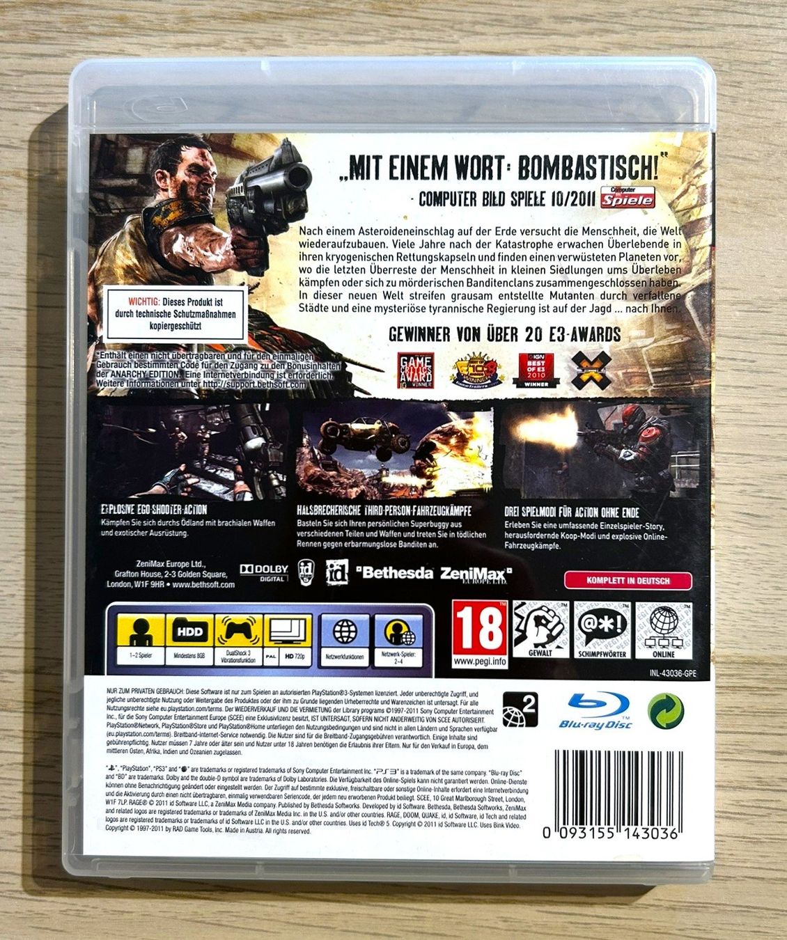 Sony Giochi: Rage Anarchy Edition PS3 – Usato da St. Gallen venduto da Alpine.Arcade 1