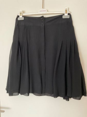 Karl Lagerfeld 100% Seiden Rock Gr 36 schwarz