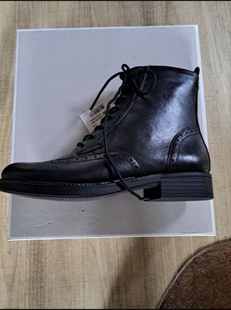Tamaris Black Leather Boots size 36