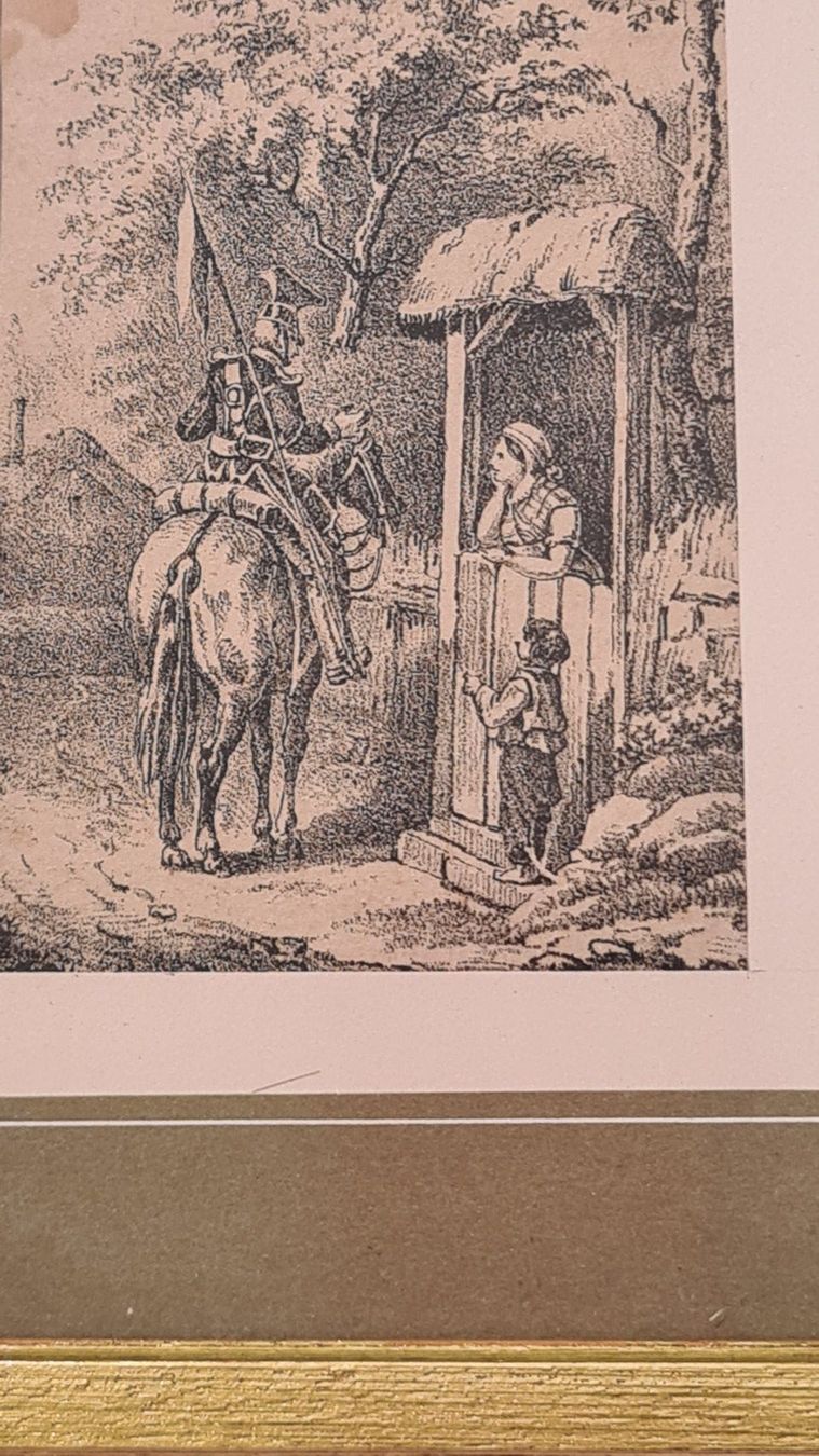 Grafica & Litografie: Militär Steindrucke 2 Stück gerahmt – Usato da Frauenfeld venduto da Purzli 3
