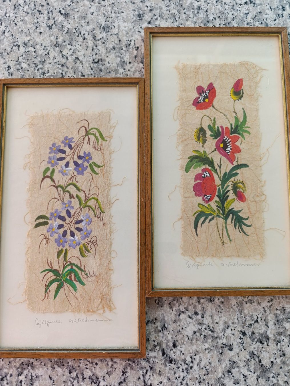 Foto & Immagini: Original 2er Set Vintage Aquarelle - Emil Waldmann – Usato da Rüthi (Rheintal) venduto da marycsipet