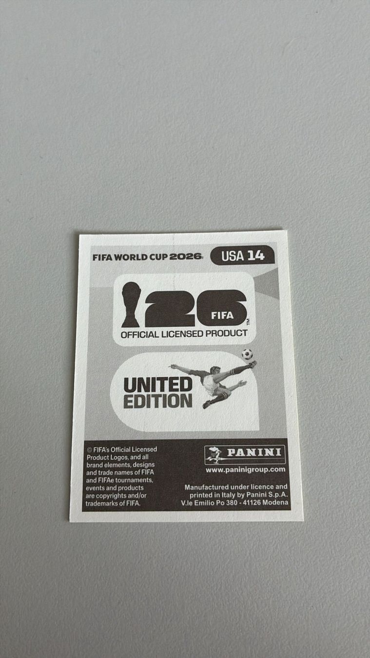 Panini Carte collezionabili: Carte panini 2026 - USA 14 – Nuovo (secondo la descrizione) da La Neuveville venduto da Ibo2300 1