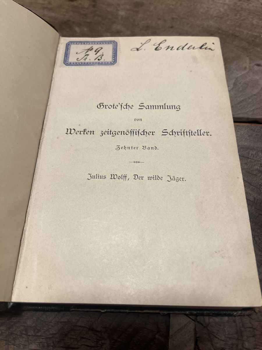 Bücher: Antikes Buch "Der wilde Jäger" von Julius Wolff, 1877 – Gebraucht aus Zuoz von Grr1974 2