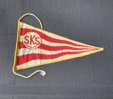 SKS Schwanden Wimpel, rot-weiss gestreift, Vintage Look!
