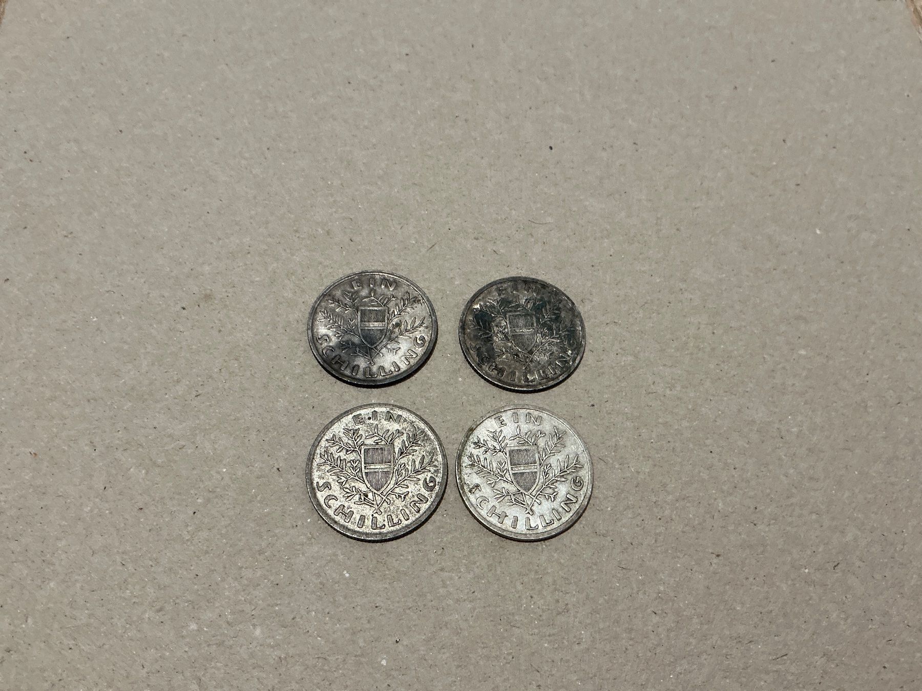 Tutti le monete: 4 x 1 Schilling Österreich Silber 1925 – Usato da Dietikon venduto da Numi2000