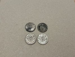 4 x 1 Schilling Österreich Silber 1925