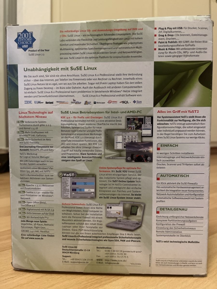 Software: SuSE Linux 8.0 Professional - Das komplette Linux System – Gebraucht aus Zürich von Soulaholic 5