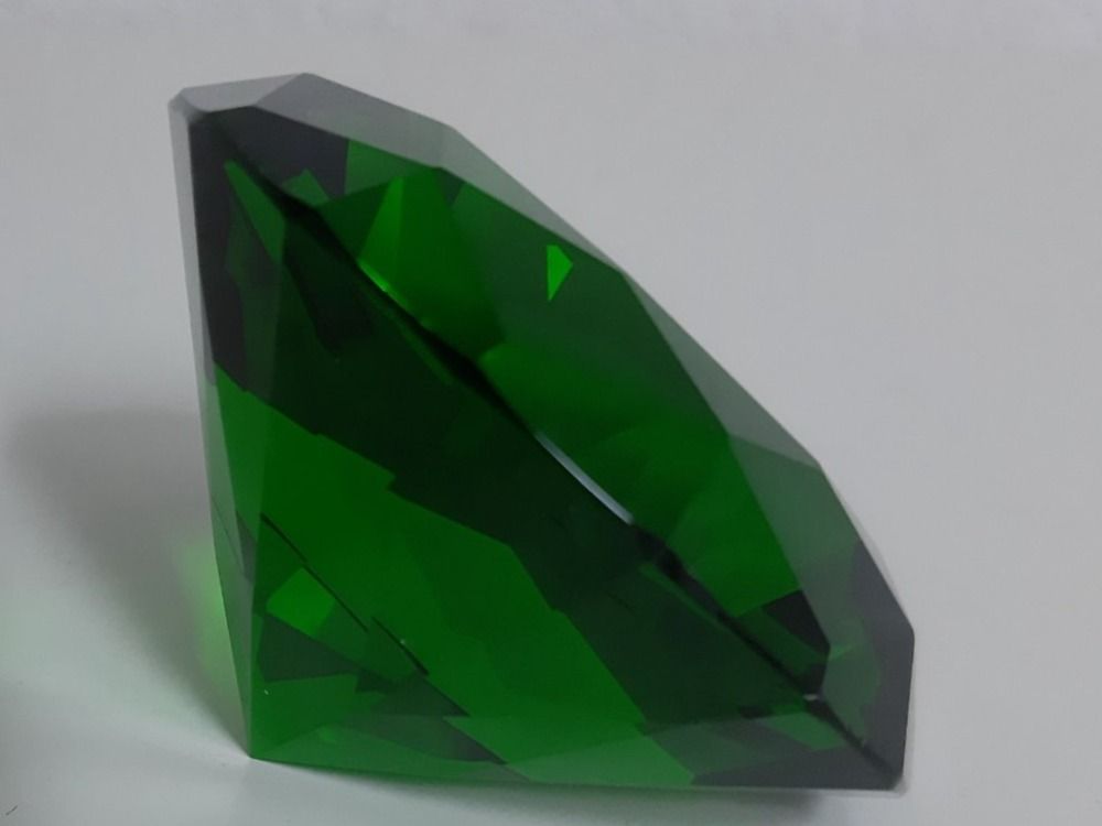 Alle Dekorationen: Diamant Glas grün 8 cm Neu – Neu und originalverpackt aus Urtenen-Schönbühl von Kronengold 1