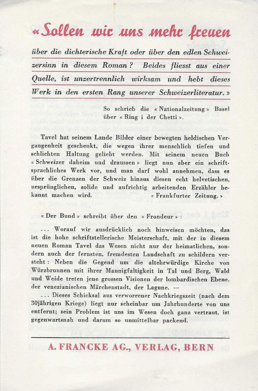 Libri: 12 Bücher Rudolf von Tavel – Usato da Flims - Dorf venduto da Stagediver 4
