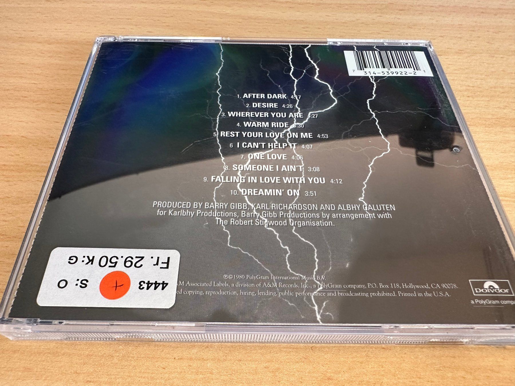 CD: Andy Gibb – After Dark – Usato da Rikon im Tösstal venduto da Alpenmutz 1