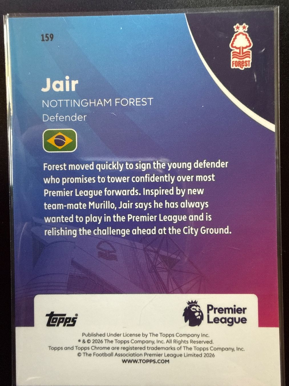 Topps Carte collezionabili: Topps Chrome PL 25/26 - Jair - Nottingham - numbered /99 – Nuovo (secondo la descrizione) da Cheyres venduto da KeK04 1