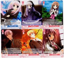 6 diverse Weiss Schwarz Karten aus der Serie Rose Makura