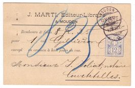Carte de Moudon pour Courtetelles le 13.V.86