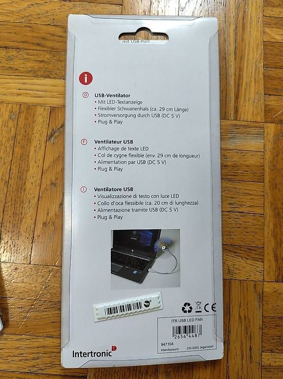 Ventilatori: 1x oder 2x USB LED Fan Ventilator – Nuovo e nell'imballaggio originale da Wohlen AG venduto da gnabbr 1