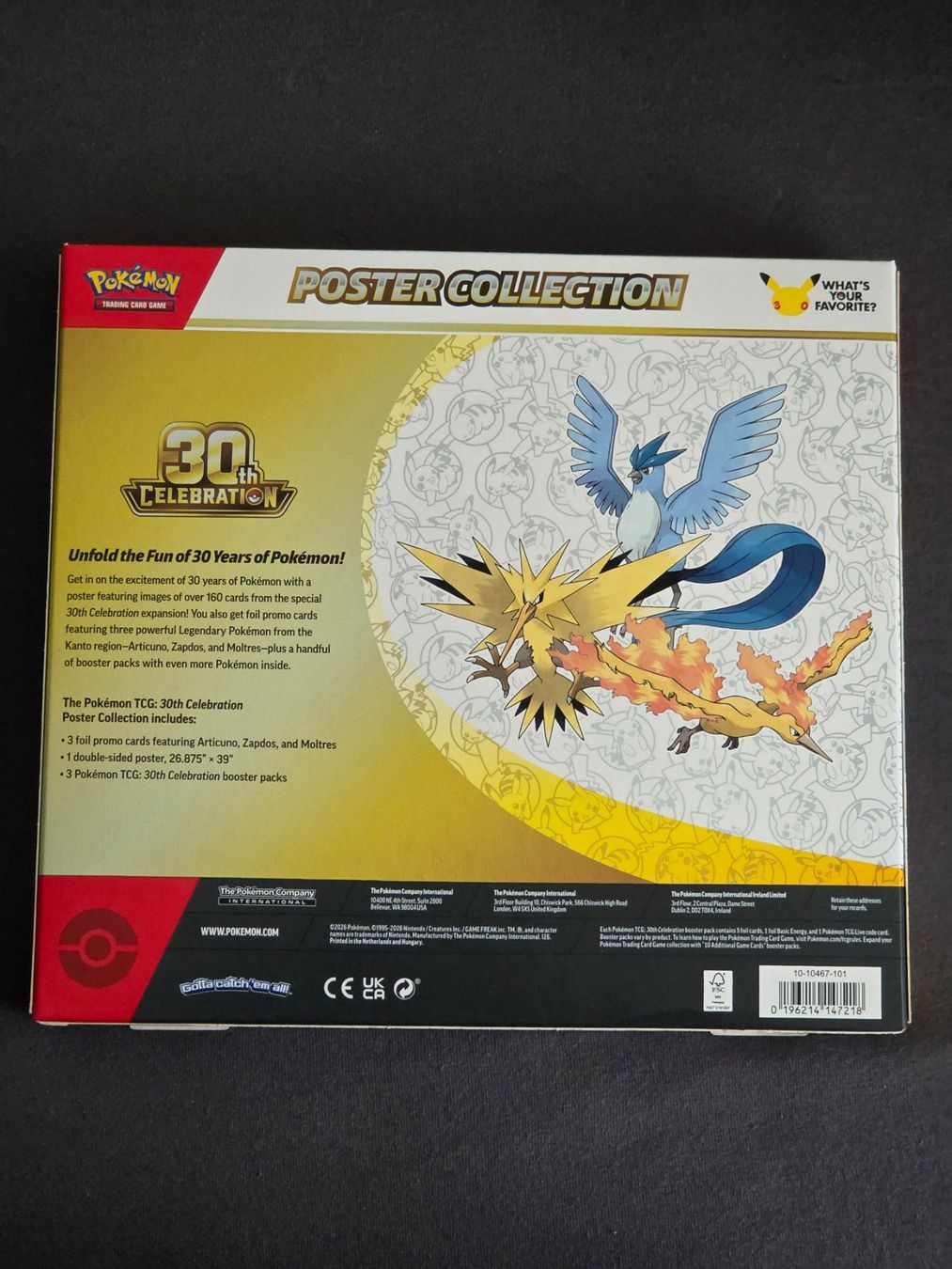Pokémon Carte collezionabili: POKÉMON 30TH | POSTER COLLECTION [EN] – Nuovo e nell'imballaggio originale da Bellinzona venduto da egemon 1