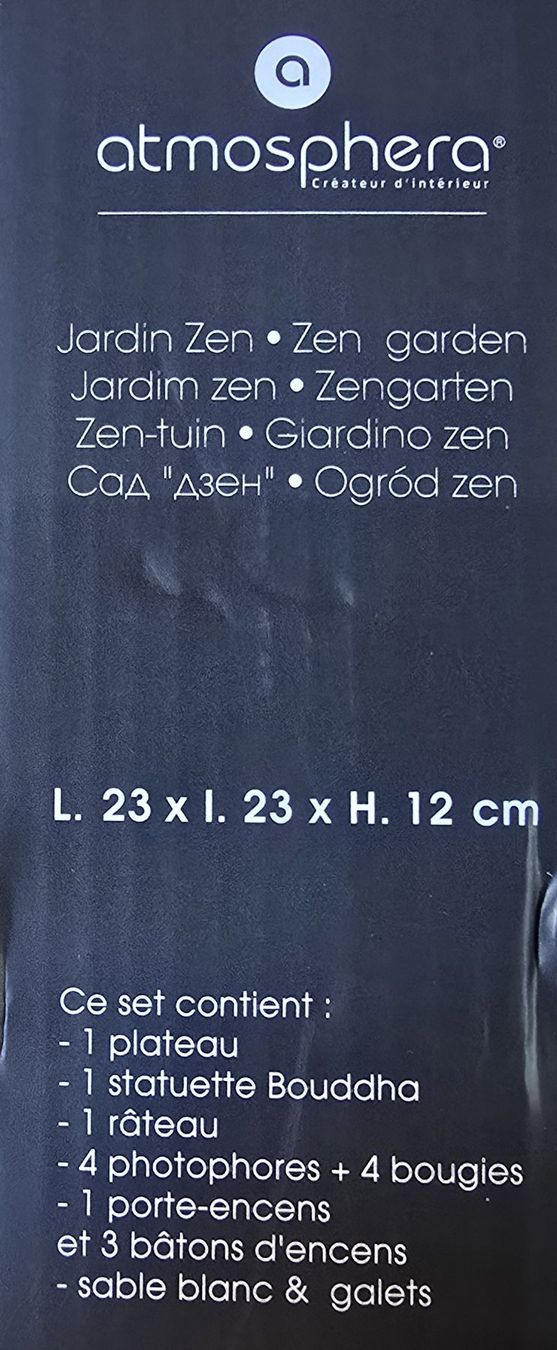 Toutes les décorations: Miniatur-Zen-Garten "Atmosphera" mit Buddha – Neuf avec emballage d'origine à Froideville par xXSebastienXx 3