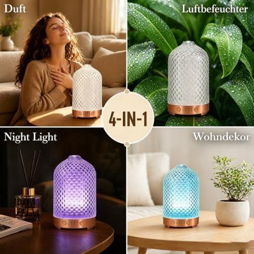 Duftöldiffusoren: aus Glas 200ML Ultraschall Aromatherapie Diffusor – Neu und originalverpackt aus Hundwil von Stallone6 6