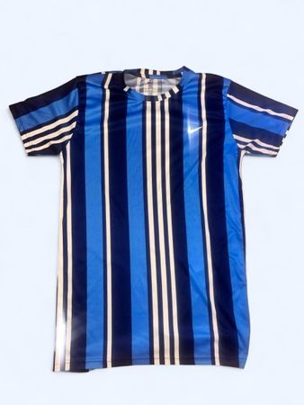 Vintage Nike Shirt DRI-FIT blau gestreift Grösse XL