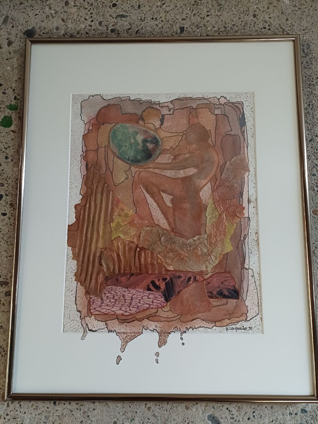 Dipinti: Handsignierte Kunst, K. Lengweiler 1993,  " Original " – Usato da Zuckenriet venduto da Res.