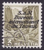 Dienstmarke BIT SBK-Nr. 39z (geriffeltes Papier 1936)