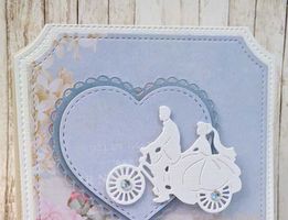 Neue Stanzschablone Brautpaar auf Motorrad