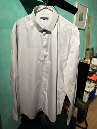 Chemise NODUS Gris Perle, taille 43, NEUVE