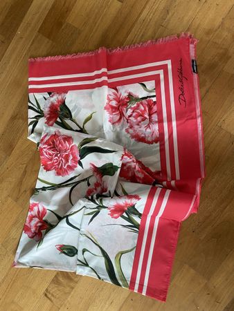 Dolce & Gabbana Tuch Blumenmuster rosa-weiss neu OVP