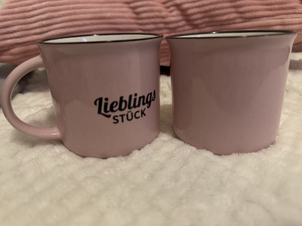 Tazze: 2 Rosa Tassen "Lieblingsstück" - Perfekt für Tee oder Kaffee – Nuovo (secondo la descrizione) da Künten venduto da bel_6wn2 1