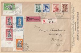 Eilsendung-Chargé-Brief-Ersttag 1940