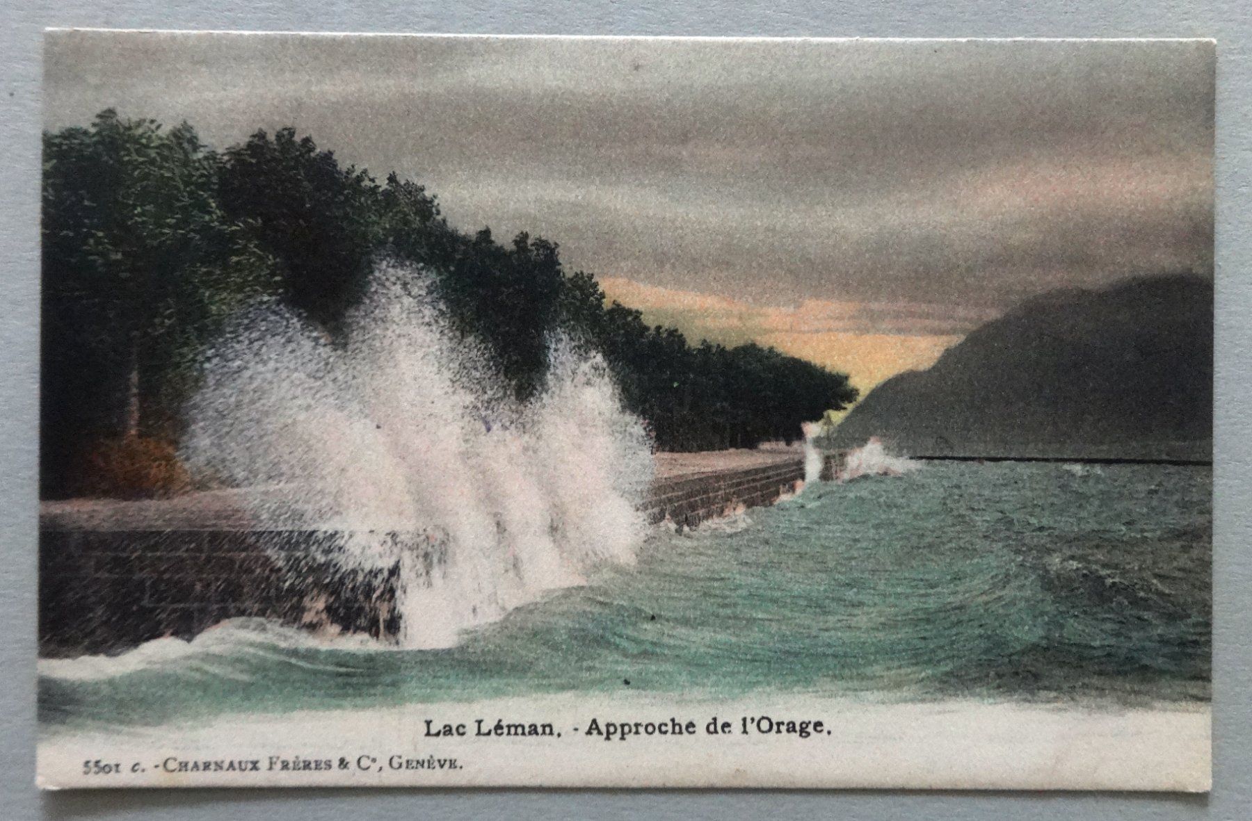 Ansichtskarten: Lac Léman - Approche de l' Orage – Gebraucht aus Fétigny von Billy2miny