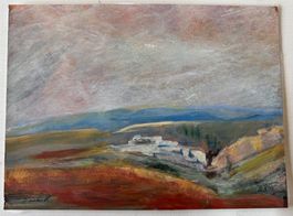 Gemälde südliche Landschaft, signiert René Bürki  (ID b4957)