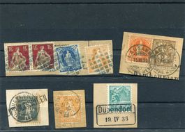 5 Ausschnitte mit speziellen Stempel