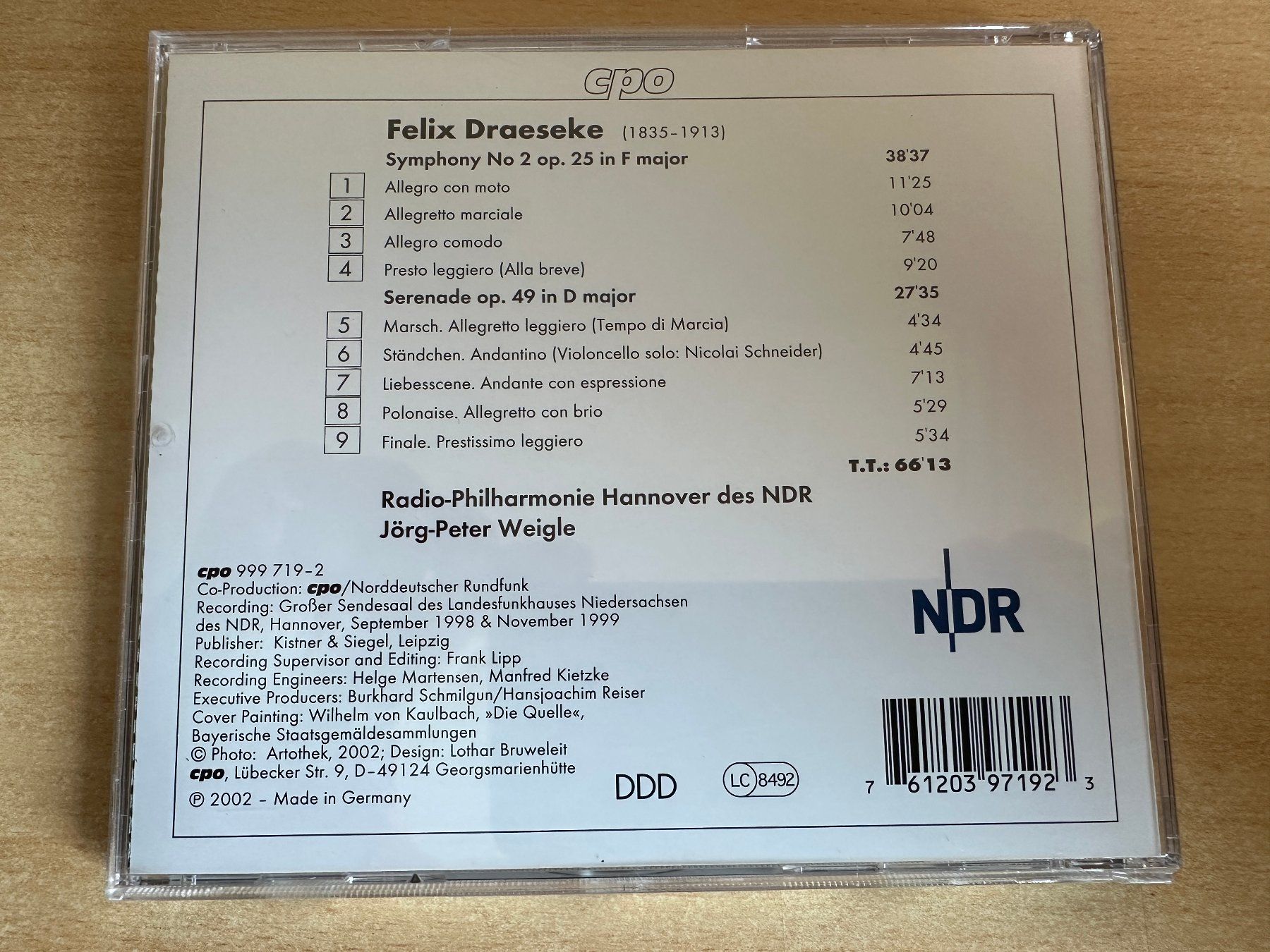CDs: Felix Draeseke – Complete Symphonies - 3 CD – D'occasion à Rikon im Tösstal par Alpenmutz 5