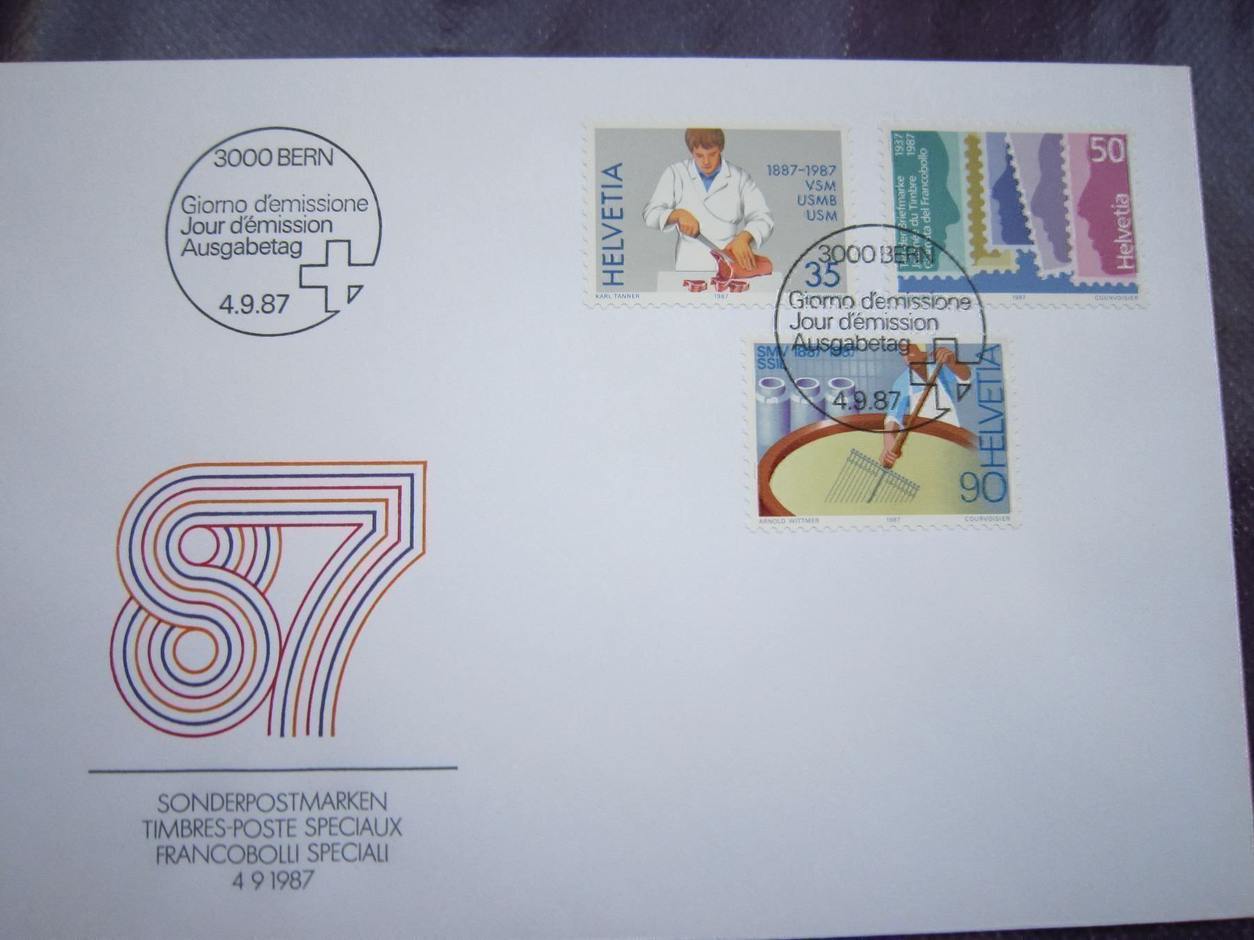 Tutti i francobolli: DEUX FDC OBLITERES 1er JOUR 1981/1987 – Usato da Grand-Lancy venduto da Jc42