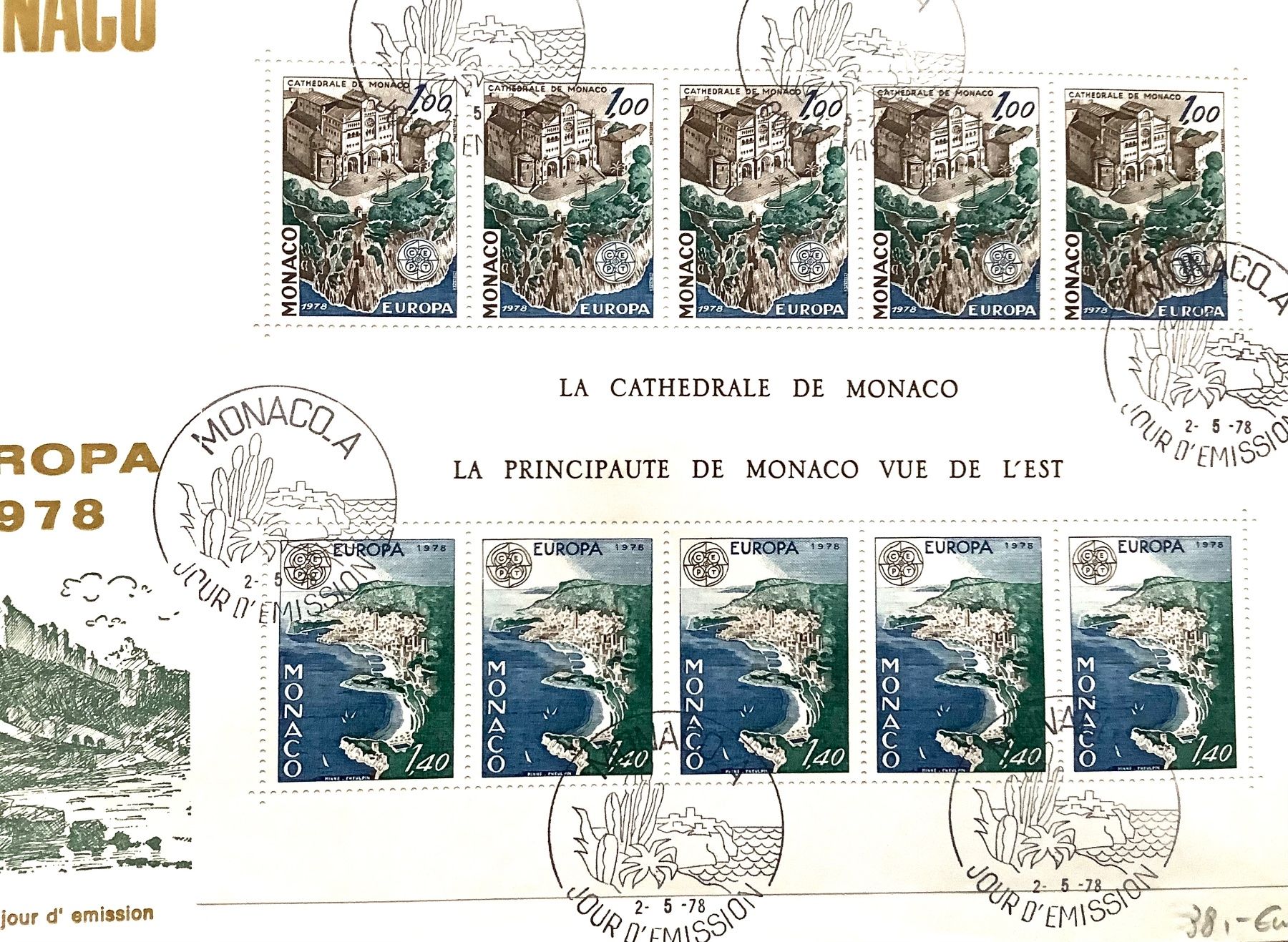 Tutti i francobolli: 1978 -1985 Monaco / 6  Grossbriefe FDC Europa mit Bogen – Nuovo (secondo la descrizione) da Liestal venduto da Skunk02 6