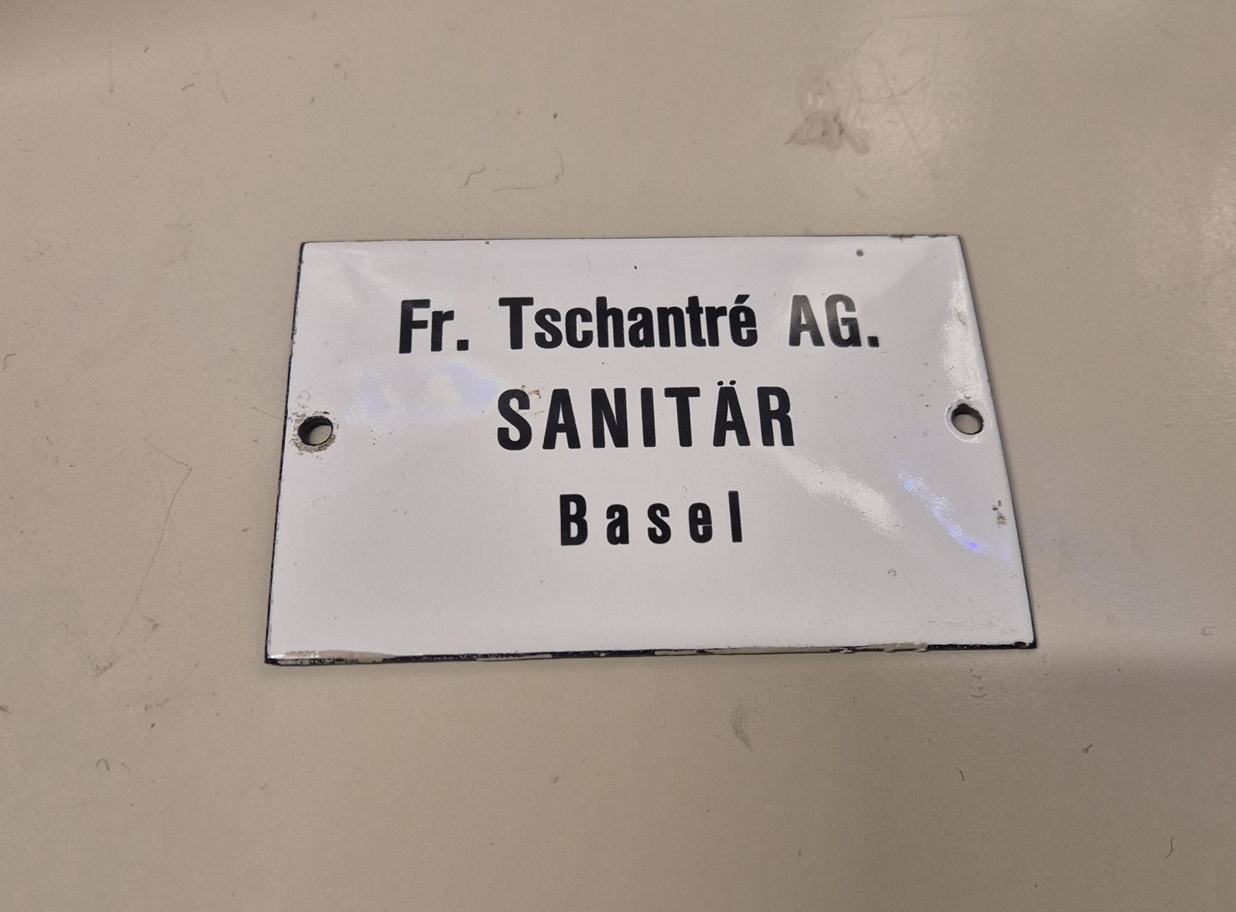 Insegne: Emailschild Sanitär Basel – Usato da Neuenkirch venduto da etaner62