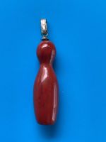 Schmuckanhänger  Jaspis rot  Kegel echter Stein Bead