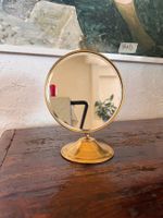 Miroir vintage sur pied doré