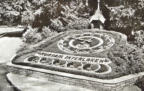 Cartoline postali: INTERLAKEN Kursaal Blumenuhr – Nuovo (secondo la descrizione) da Jona venduto da philajona