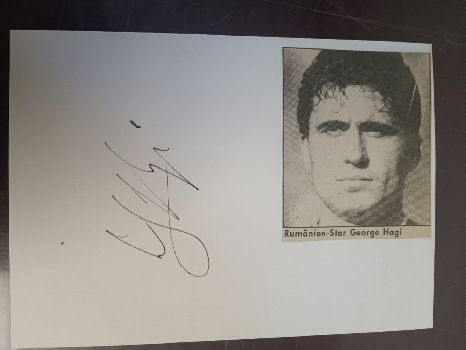 Autografi: George Hagi - handsigniert - persönlich gesammelt – Usato da Menziken venduto da Artographs