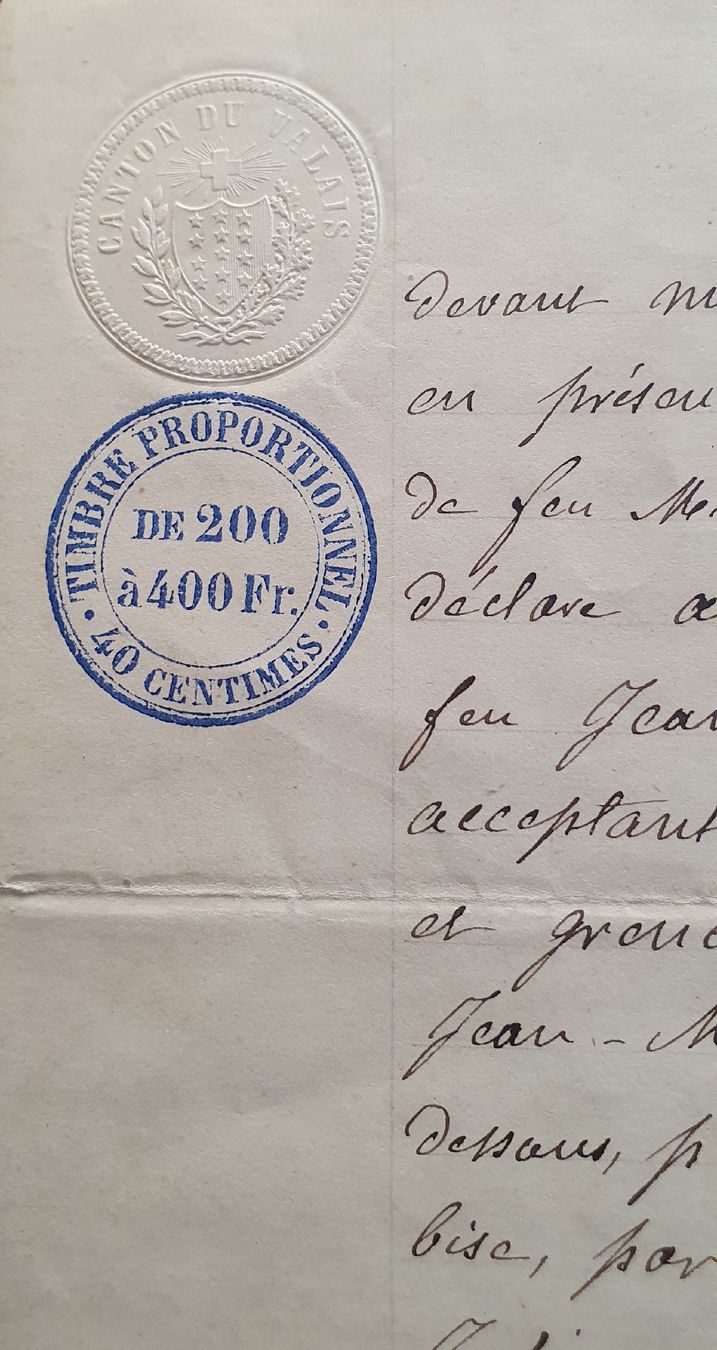 Documenti: Wallis 1883 - antikes Dokument – Usato da Kreuzlingen venduto da Rschweiz1 3