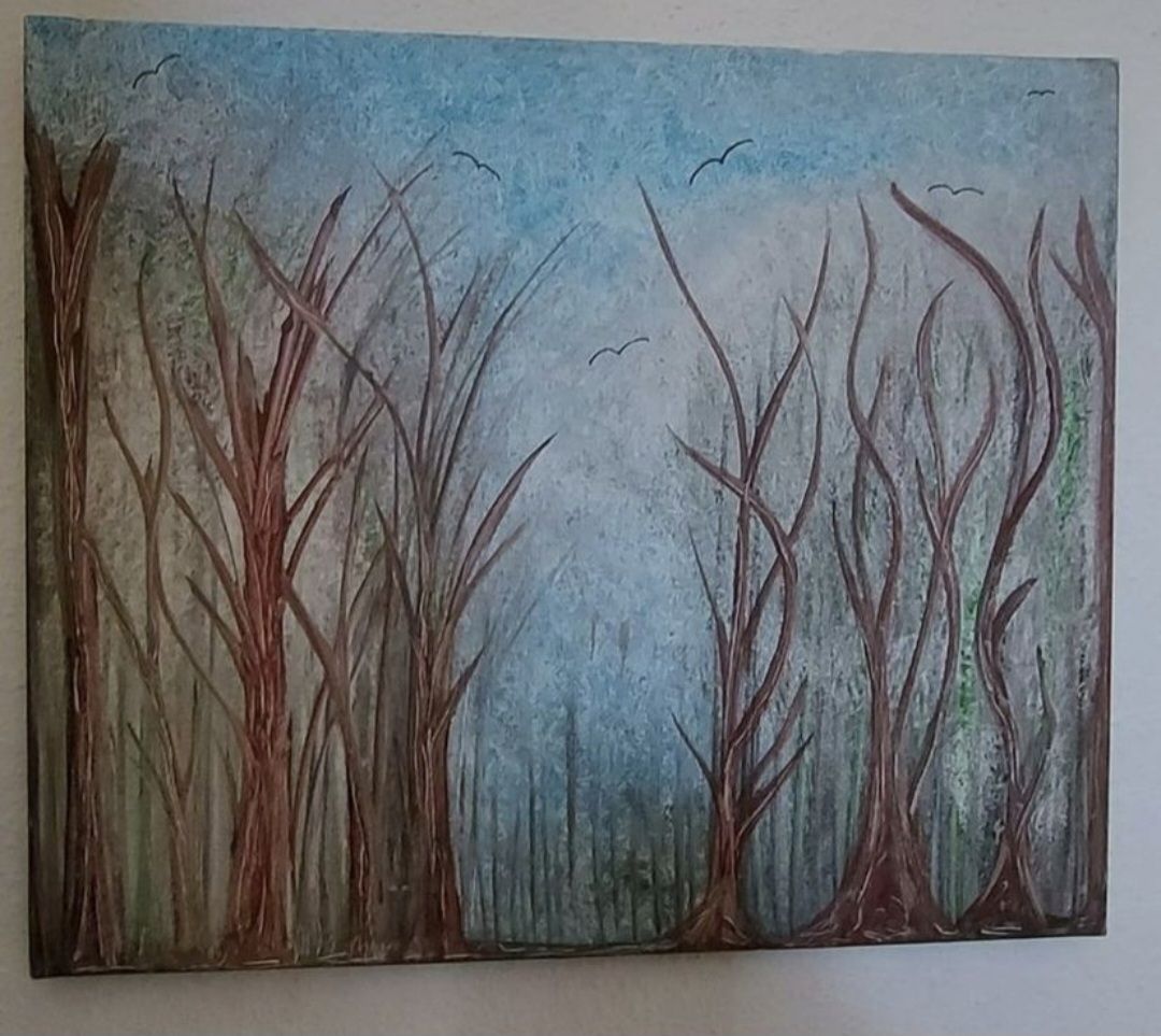 Dipinti: Gemälde "Herbstwald,handmade 55×46 – Nuovo (secondo la descrizione) da Riehen venduto da Steinbock1970 1