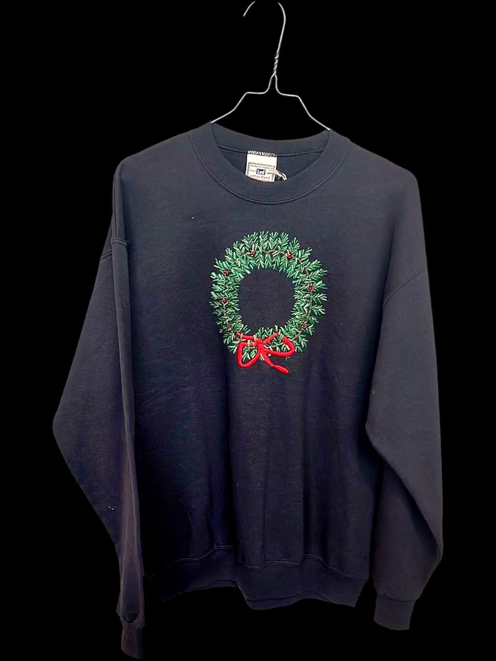 Maglioni & Felpe: Lee Weihnachtskranz Sweatshirt - Schwarze Baumwollmischung – Usato da Zug venduto da vinokilo 1