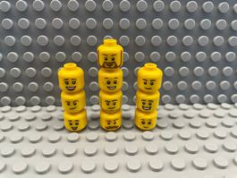 Lego - 10 x Kopf für Minifiguren