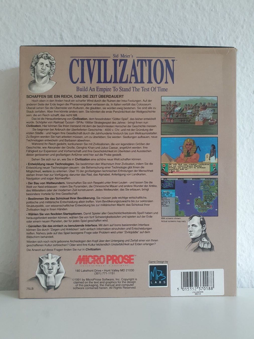 Giochi: PC Game Sid Meier's Civilization (1991) Bi Box – Usato da Greifensee venduto da perfectioN88 2