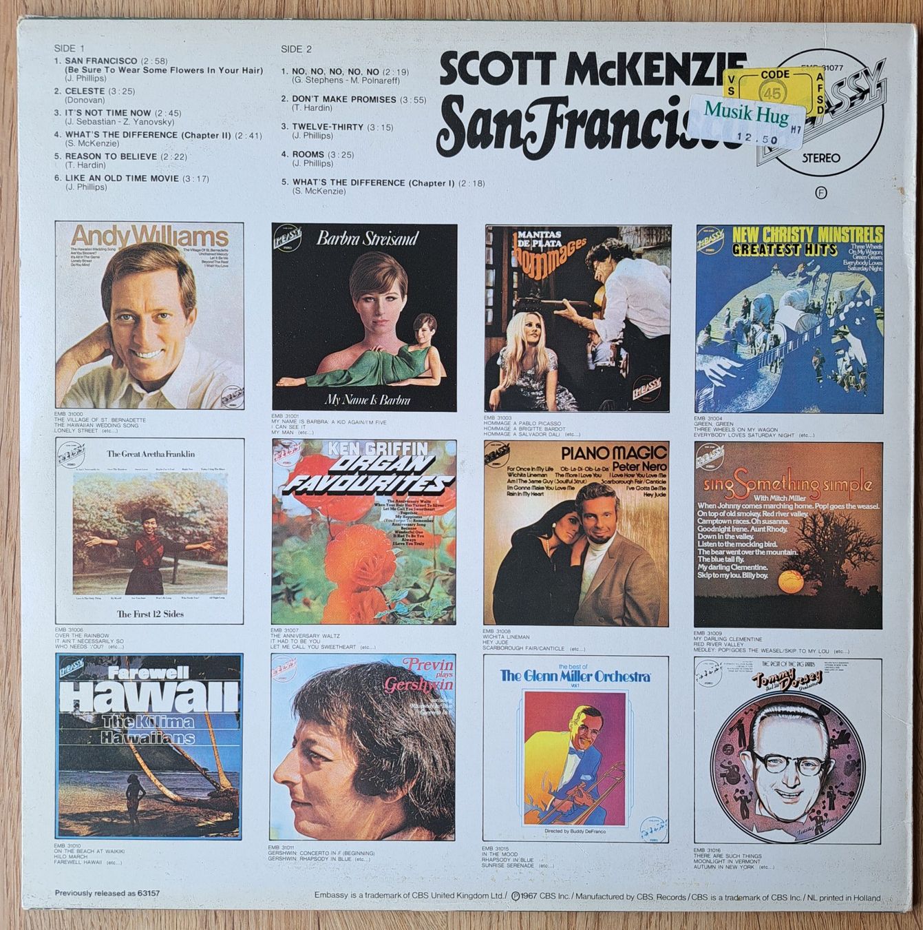 Schallplatten: Scott McKenzie - San Francisco (LP) – Gebraucht aus Meggen von  1