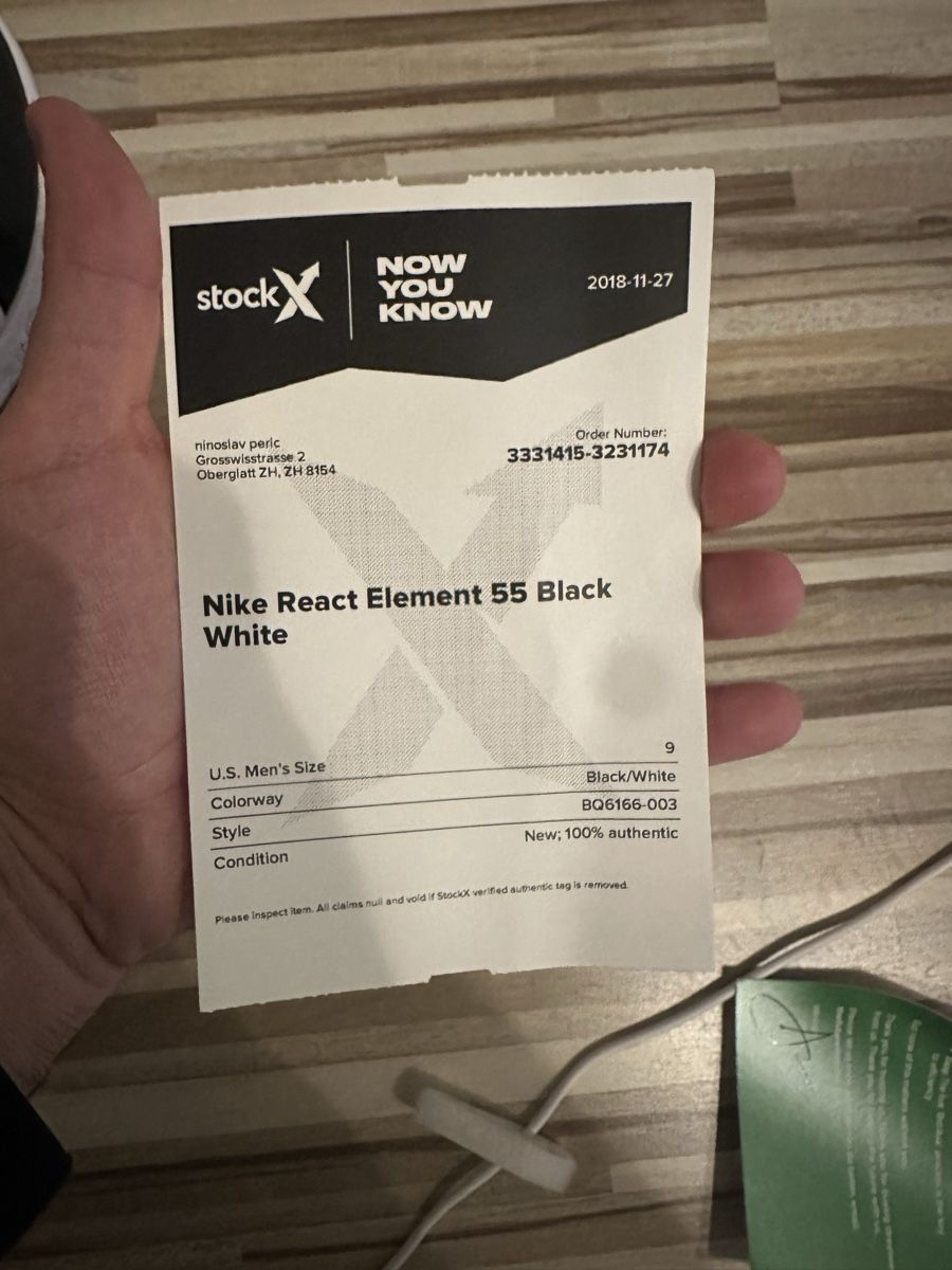 Nike Scarpe da uomo: Nike React Element 55 Black White BQ6166-003 – Gr. 42.5 New – Nuovo e nell'imballaggio originale da Oberglatt ZH venduto da Nino. 4